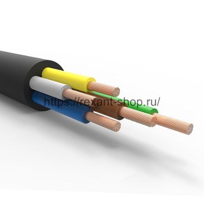 Фотография товара 'Rexant Кабель силовой гибкий КГтп-ХЛ 5х2,5 мм?, 01-8432'