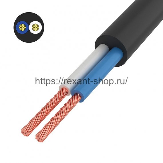 Фотография товара 'Rexant Провод соединительный ПВС 2x1,5 мм?, 01-8033-10'