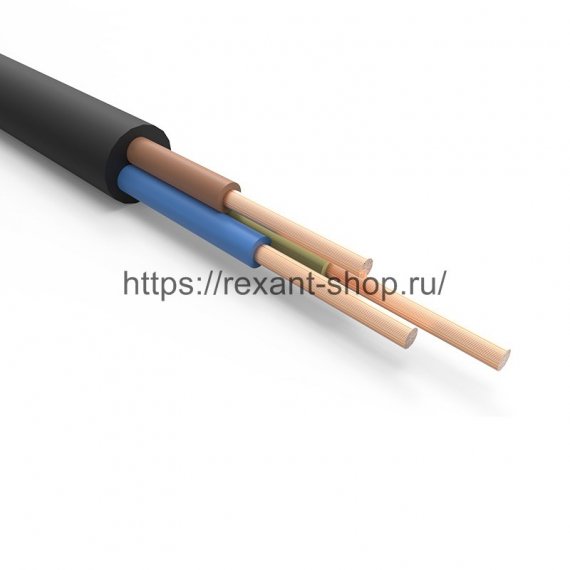 Фотография товара 'Rexant Кабель силовой гибкий КГтп-ХЛ 3х1,5 мм?, 01-8420-20'