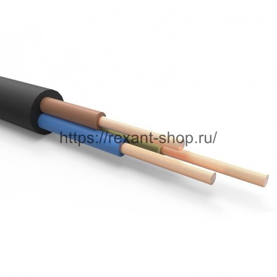 Фотография товара 'Rexant Кабель силовой гибкий КГтп-ХЛ 3х1,5 мм?, 01-8420-50'
