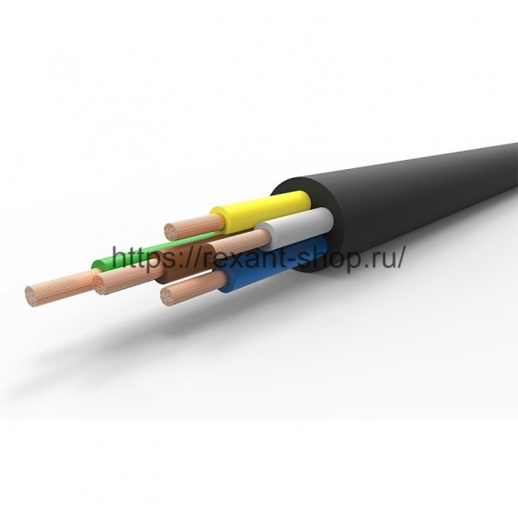 Фотография товара 'Rexant Кабель промышленный гибкий КГтп-ХЛ 5х2,5 мм?, 01-8432-10'