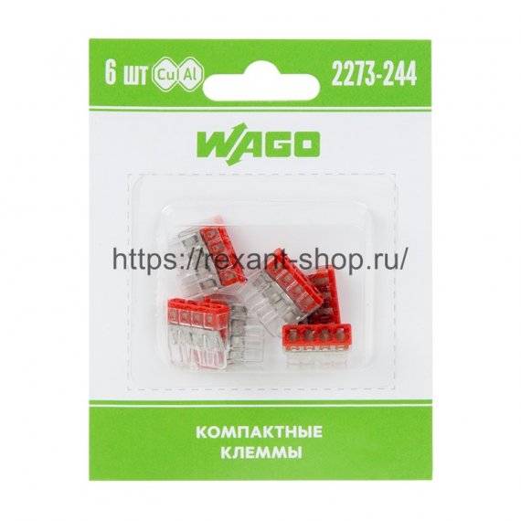 Фотография товара 'Rexant Компактная 4-проводная клемма, 07-5143-06'