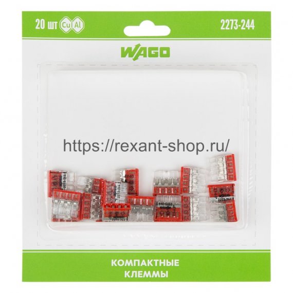 Фотография товара 'Rexant Компактная клемма 4-х проводная, 07-5143-20'