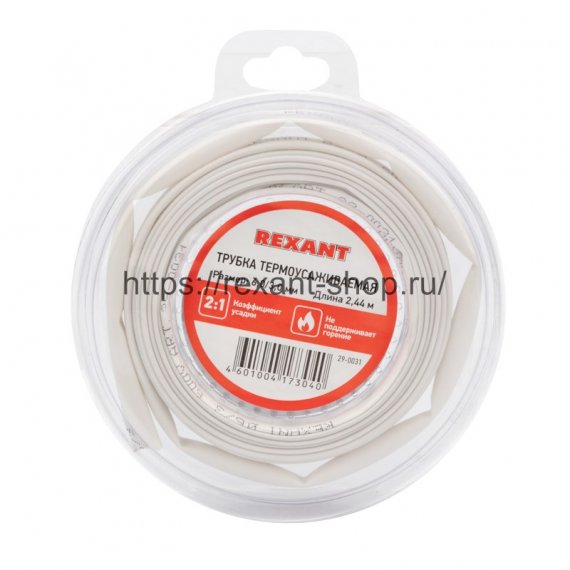 Фотография товара 'Rexant Трубка термоусаживаемая 6,0/3,0 мм, 29-0031'