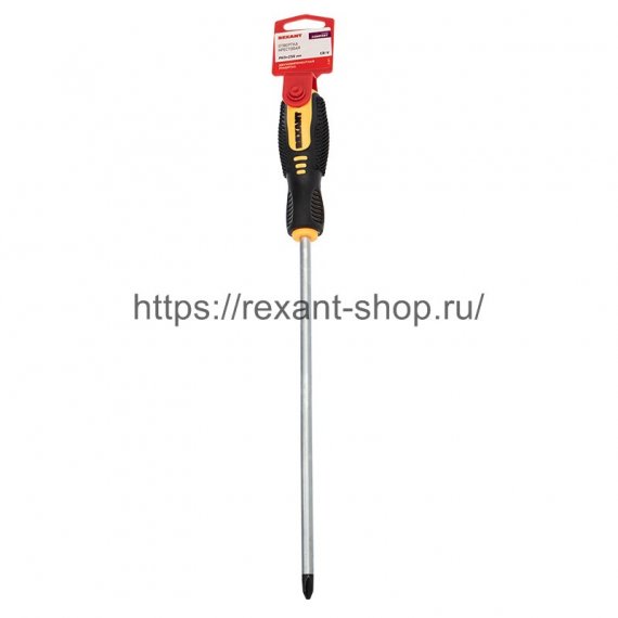 Фотография товара 'Rexant Отвертка крестовая PH 3х250 мм, двухкомпонентная рукоятка, 12-6411'