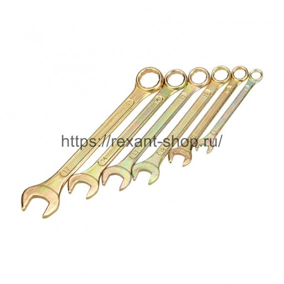 Фотография товара 'Rexant Набор ключей комбинированных (8, 10, 12, 13, 14, 17 мм), 12-5841-2'