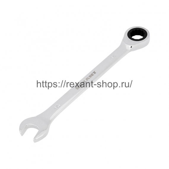 Фотография товара 'Rexant Ключ комбинированный трещоточный REXANT 14 мм, CrV, 12-5809-1'