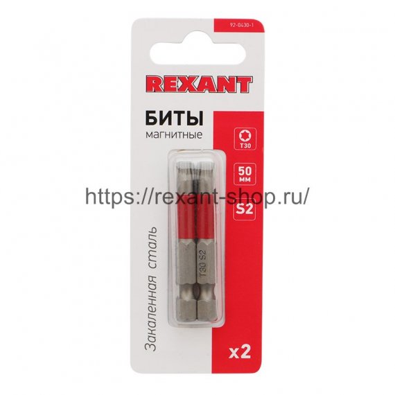 Фотография товара 'Rexant Бита Torx T-30*50 мм для шуруповерта сталь S2, 92-0430-1'