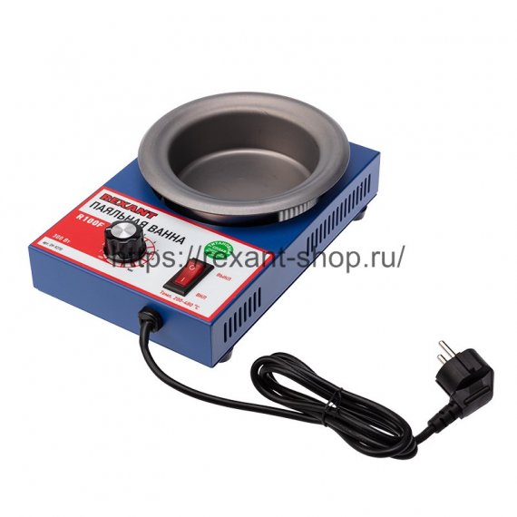 Фотография товара 'Rexant Паяльная ванна , модель R100F, 300 Вт, ? 100 мм, 200-480 °C, бессвинцовая, 09-9270'