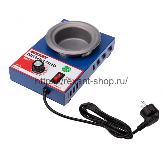 Фотография товара 'Rexant Паяльная ванна , модель R80F, 250 Вт, ? 80 мм, 200-480 °C, бессвинцовая, 09-9250'