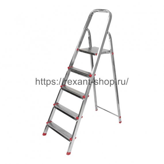 Фотография товара 'Rexant Стремянка металлическая 5 ступенек, усиленный профиль, 12-5055'