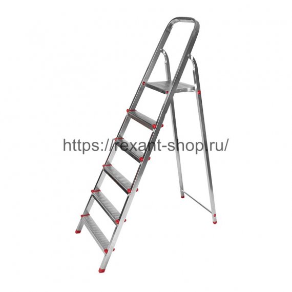 Фотография товара 'Rexant Стремянка металлическая 6 ступенек, усиленный профиль, 12-5056'