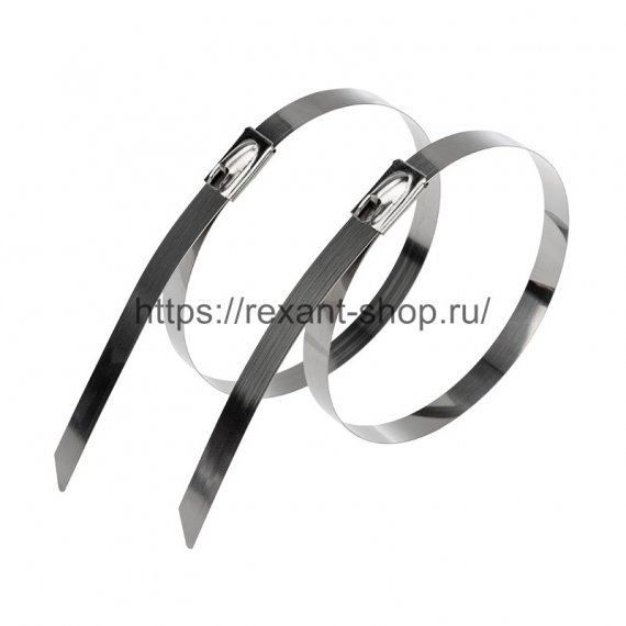 Фотография товара 'Rexant Хомут-стяжка стальной 300x4,6 мм, 07-0308-100'