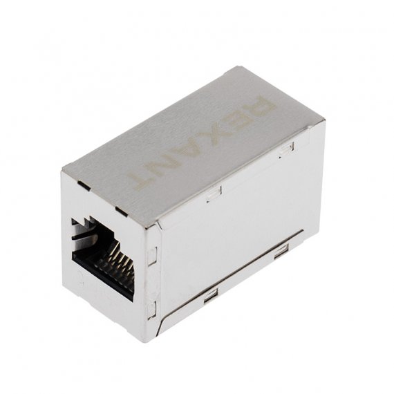 Фотография товара 'Rexant Проходной адаптер, RJ-45(8P-8C), FTP экранированный, категория 6, (гнездо-гнездо), 03-0109'