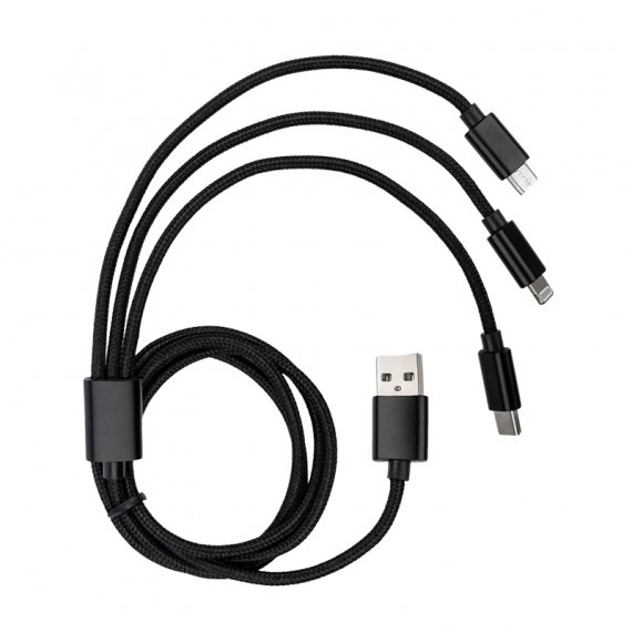 Фотография товара 'Rexant USB кабель 3 в 1 Lightning 8 pin/micro USB/USB Type-C, 18-7013'