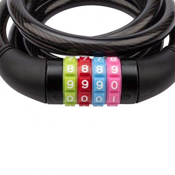 Фотография товара 'Rexant Тросовый кодовый замок взломостойкий для велосипедов и колясок 150 см, 79-0216'