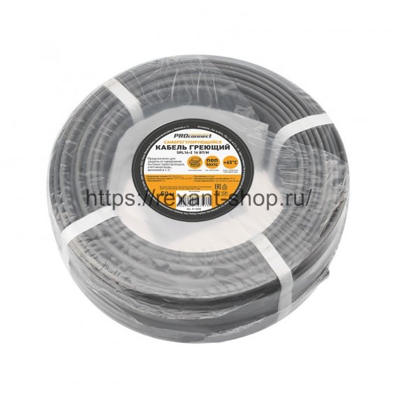 Фотография товара 'Rexant Кабель греющий саморегулирующийся неэкранированный SRL16-2 (16 Вт/1 м), 51-0208'