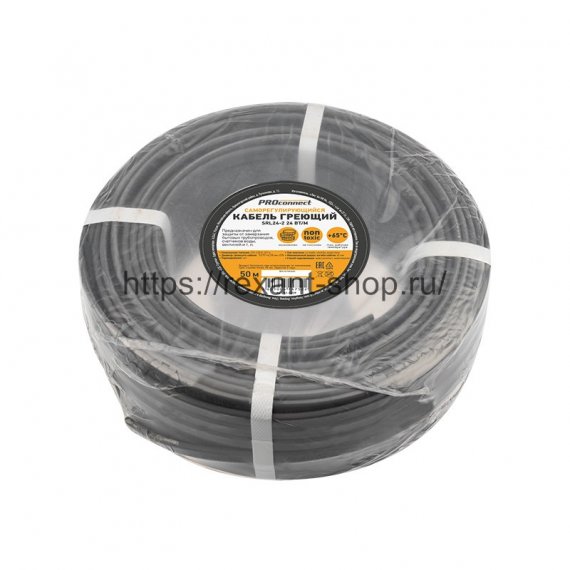 Фотография товара 'Rexant Кабель греющий саморегулирующийся неэкранированный SRL24-2 (24 Вт/1 м), 51-0209'