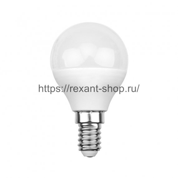Фотография товара 'Rexant Лампа светодиодная Шарик (GL) 11,5 Вт E14 1093 лм 2700 K, 604-041'