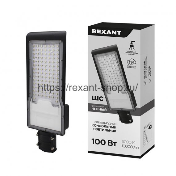 Фотография товара 'Rexant Светильник светодиодный консольный ДКУ 01-100-5000К-ШС IP65, 607-301'