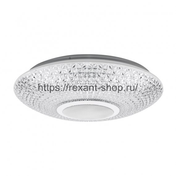 Фотография товара 'Rexant Светильник настенно-потолочный Satori Melody 2700-6500 K RGB Bluetooth Sound с пультом и APP LED, 624-001'