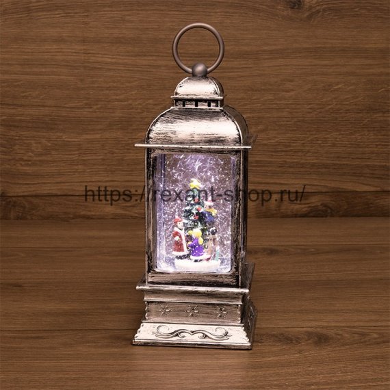 Фотография товара 'Rexant Декоративный фонарь с эффектом снегопада и подсветкой «Рождество», 501-065'