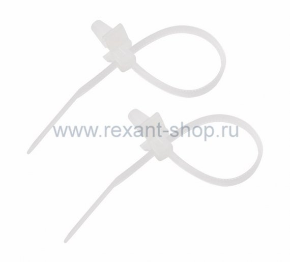 Фотография товара 'Rexant Хомут кабельный с крепежным пистоном 07-0107'