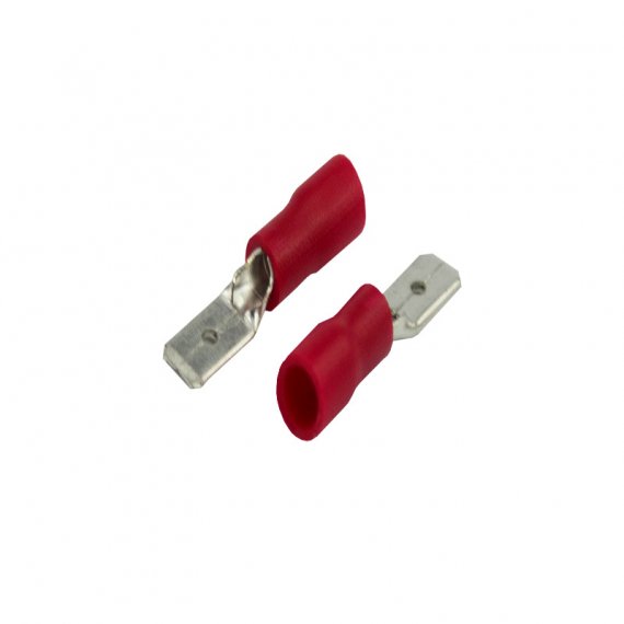 Фотография товара 'Rexant 08-0312-10 Клемма плоская изолированная РПи-п 1.5-(4.8)/РПИп 1,25-5 штекер 4.8 мм'