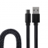 Фотография товара 'Rexant 18-1872 USB кабель USB Type-C, черный текстиль, 1 метр (плоский шнур)'